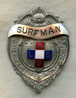 Rare Circa 1910s-1920s American Life Saving Society (ALSS) Surfman Badge