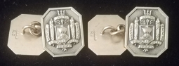 Gorgeous 1900's-1910's USNA Annapolis Naval Music Club Member Cuff Links