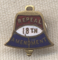 Anti-Prohibition Vintage Enameled Lapel Pin