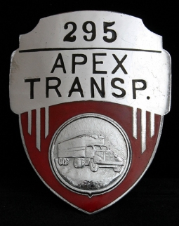 1950's Apex Transportation Hat Badge