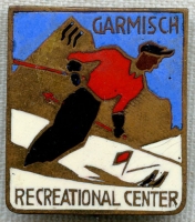 Post-WWII US Army Garmisch (Germany) Recreational Center Ski Badge