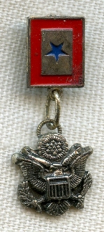 Sterling WWII US Army Son-in-Service Pin with Officer's Eagle