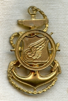 Extremely Rare WWII US Army Transportation Service Chief Petty Officer (CPO) Hat Badge