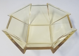 Wonderful Late 20's Early Art Deco Yellow Glass Bowl