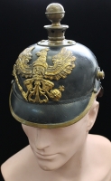 Early WWI Prussian Artillery Enlisted Pickelhaube (Spiked Helmet) w/ Owner's Initials & Unit Marking