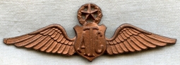 Extremely Rare 1943 ATC Chief Pilot Wing in Wartime Materials