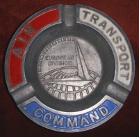 Late WWII Air Transport Command (ATC) European Division Cast Aluminum Ashtray Made in Europe