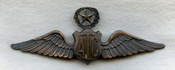 Very Rare and as Mint as Possible WWII US Army Civilian ATC Supervisor Pilot Wing