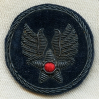 Gorgeous WWII Indian-Made Bullion USAAF 'Shoulder' Patch ONE-THIRD Size!!!