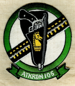 Ca 1972-73 USN VA-105 ATKRON 105 Attack Sq Jacket Patch Japanese Made