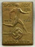 Extremely Rare 1934 Nazi Tinny for the Sport Fest in Windsheim