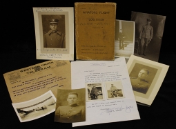 Nice, Concise Paper & Photo Grouping of Overseas USN Pilot Lt. j.g. George E. Rumill N.A. #217