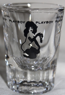 Great Vintage 1960's - 1970's Playboy Club Shot Glass with Classic Femlin