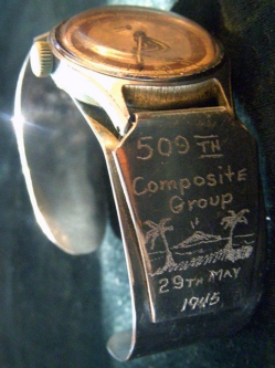 Historically Important Aviator's Auto 24 Hr Watch 509th Composite (A-Bomb) Group