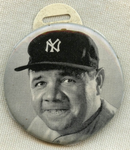Wonderful Early 1930's Babe Ruth Celluloid 'Umpire's Watch Fob Score Indicator' Quaker Oats Promo