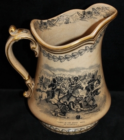 Beautiful 1860's Charge of the Chaussers D'Afrique at Balaclava Pitcher