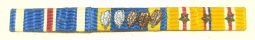 Great WWII USAAF Aviator Officer Ribbon Bar w/ DFC, 14 Air Medals, & 3 Asiatic Pacific Battle Stars