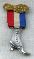 1880's - 1890's Lynn, Massachusetts Grand Army of the Republic (GAR) Post #5 Member Badge