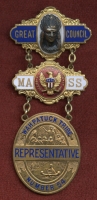 Ca 1900 Improved Order of the Redmen Wahpatuck Tribe Rep. Medal #54 (Massachusetts)