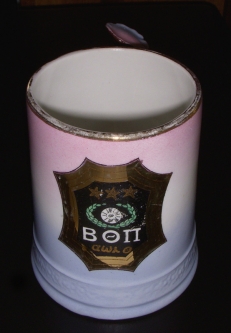 Great Ca. 1900 Beta Theta Pi Fraternity Beer Mug Hand-Decorated