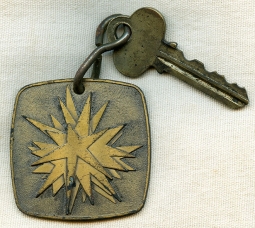 Great Vintage 1960's Beverly Hilton Room Key and Fob for Room #657
