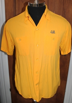Great Early 1950's Eastern Air Lines Bowling Team Shirt with Large Flocked Felt Logo on Back
