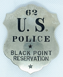 Rare Ca 1900 Federal Police Badge from Black Point Reservation, San Francisco Area #62