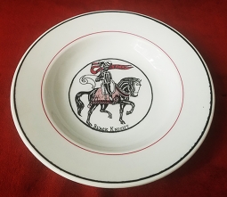 Fabulous 1920's Black Knight Country Club Soup Bowl Restaurant China