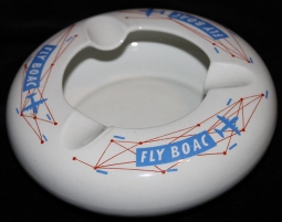 Wonderful 1950s BOAC Airlines Adv. Ashtray by Copeland Spode England