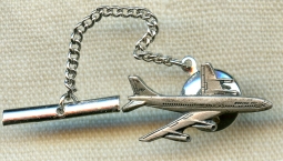 Cool Ca 1960's Boeing 707 Pilot Qualification Pin/Tie Tack in Sterling Silver