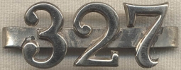 Early Boston Police Patrolman's Bobby Helmet Badge - Numbers in Nickel #327