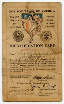 Extremely Rare WWI Boy Scouts of America Dispatch Bearer ID Card