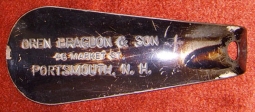 Old Shoe Horn from Oren Bragdon & Son Shoe Store of Portsmouth, New Hampshire