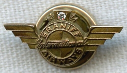 1950s Braniff International Airways 10K Lapel Pin by Haltom's
