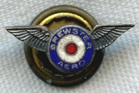 Late 1930s-Early WWII Brewster Aeronautical Corp. Sterling Lapel Pin