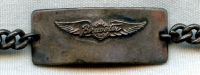 Late 1930s-Early WWII Brewster Aeronautical Corp. Test Pilot ID Bracelet Sterling
