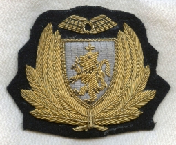 Circa 1970s-1980s British Caledonian Pilot Bullion Hat Badge
