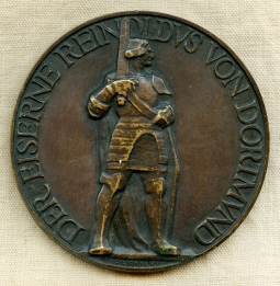 Lovely Large Bold Bronze WWI Donation Medal Ca 1916 of the Iron Reindldvs of Dortmvnd by FB