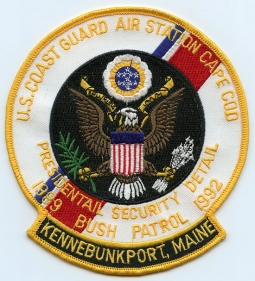 Scarce Early 1990's USCG Air Station Cape Cod Comm. Pres. Security Detail Bush Patrol Kennebunkport
