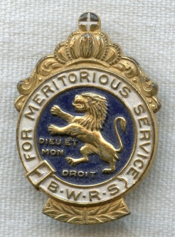 Sterling WWII British War Relief Society (BWRS) Merit Award