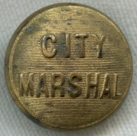 Circa 1900 City Marshal Brass Uniform Button NO LONGER AVAILABLE