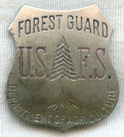 Circa 1910s US Forest Service Department of Agriculture Forest Guard Badge