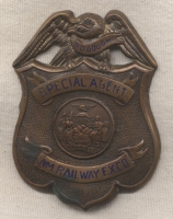 Named Circa 1917 American Railway Express Co. Special Agent Badge (New York)