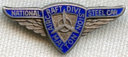 WWII Canadian War Worker Lapel Pin for National Steel Car Aircraft Division in Malton, Ontario