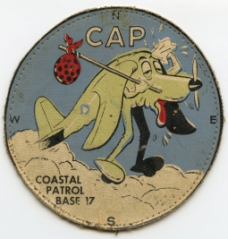 Very Rare Aug 1942 - Aug 1943 USAAF Civil Air Patrol (CAP) Coastal Patrol Base 17 Patch