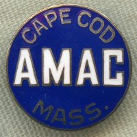 Very Rare Ca. 1930 American Motorless Aviation Corp. (AMAC) Cape Cod Glider School Lapel Pin