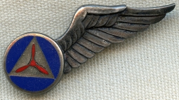 Beautiful Early WWII US Civil Air Patrol Observer Wing by Robbins