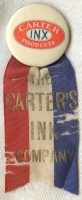 Scarce 1910s The Carters Inks (TCI) Co. INX Products Advertising Celluloid Badge & Ribbon