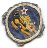 Nice Salty Used Early WWII CATF (Pre-14th AF) Shoulder Patch on Cotton NO LONGER AVAILABLE