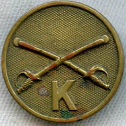 1920's US Army Cavalry Troop K Collar Disc